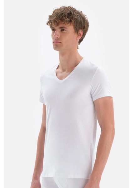 1040 Erkek 2'li Kısa Kollu V Yaka Fanila-Beyaz fiyatları