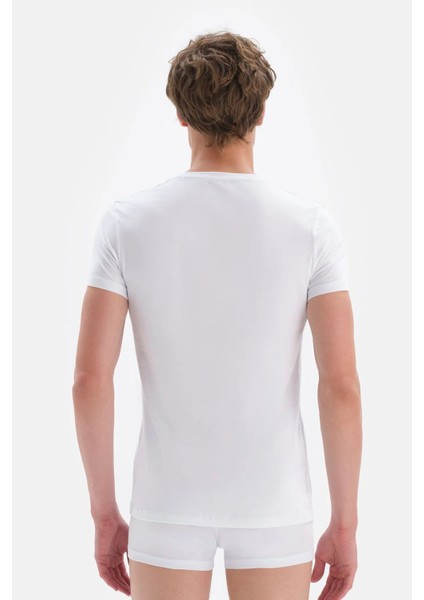 1040 Erkek 2'li Kısa Kollu V Yaka Fanila-Beyaz modelleri