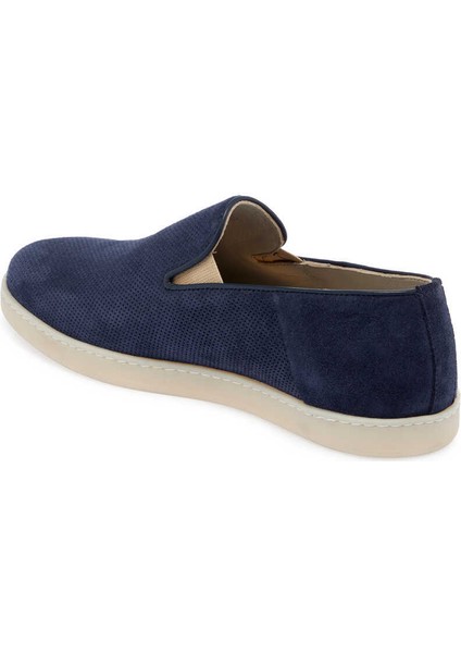 Lacivert Hakiki Nubuk Deri Erkek Loafer - E24I1AY56695-C39