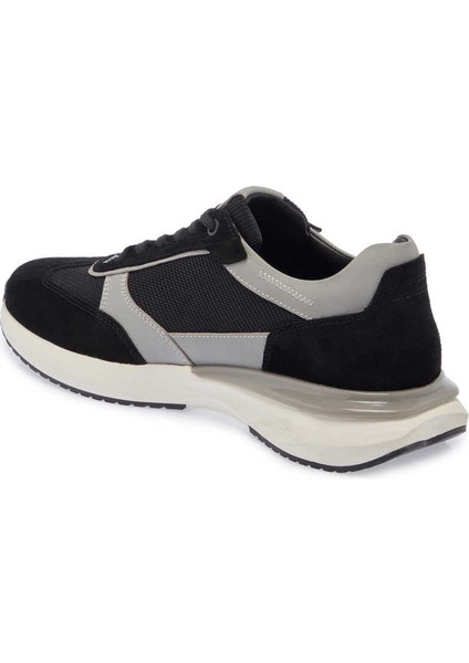 Siyah Hakiki Deri Erkek Sneaker - E24I1AY56693-A01
