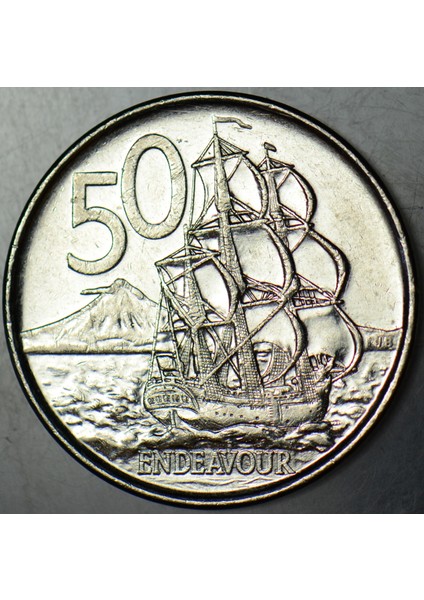 Yeni Zelanda 50 Pence 2009 Kraliçe Iı. Elizabeth. Endauver Yelkenli Temalı. fiyatları
