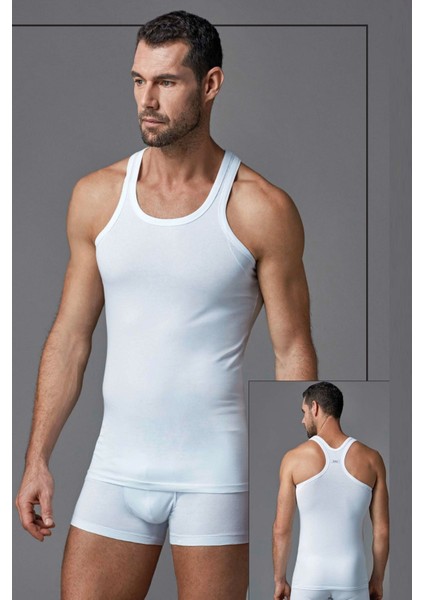 5000 Erkek Penye Compact Sporcu Atlet-Beyaz