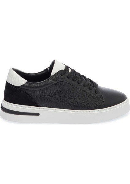 Siyah Hakiki Deri Erkek Sneaker - E24I1AY56699-A23