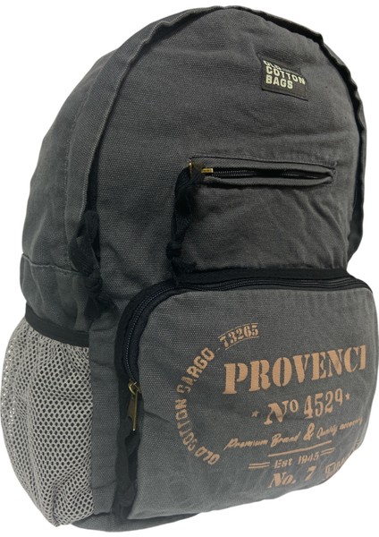 Old Cotton Tek Bölmeli Vintage Disayn Sırt Gezi Çantası North Dakato 30X43CM modelleri