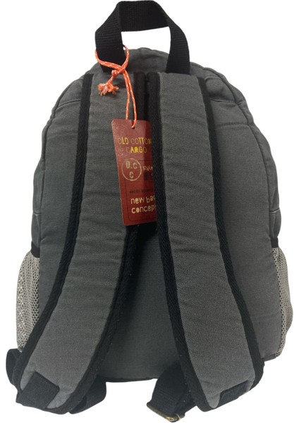 Old Cotton Tek Bölmeli Vintage Disayn Sırt Gezi Çantası North Dakato 30X43CM