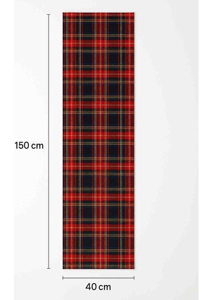 Rustik Tarz Kırmızı Ekose Duck Keten Sofra Runner’ı – Yılbaşı Dekoru Için Ideal fiyatları