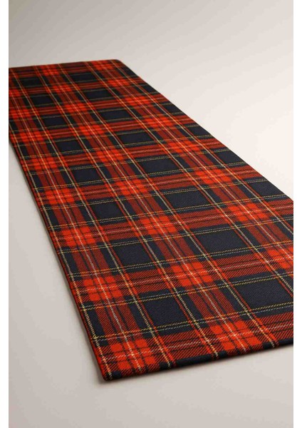 Rustik Tarz Kırmızı Ekose Duck Keten Sofra Runner’ı – Yılbaşı Dekoru Için Ideal modelleri