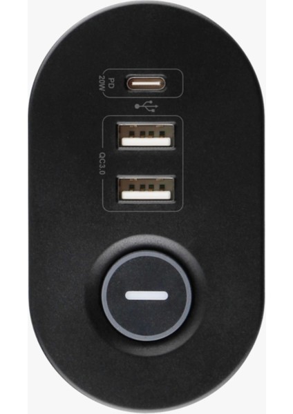 Masa Tipi PD20W Akım Korumalı 3’lü Priz 2xusb 1xtype-C Girişli Kablolu Priz FTR19 fırsatları