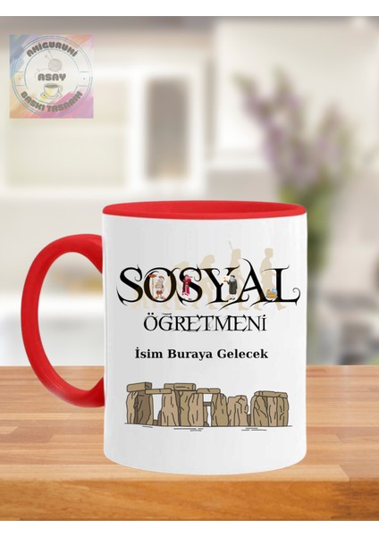 Sosyal Öğretmeni Öğretmenler Günü Kişiye Özel Kupa Bardak