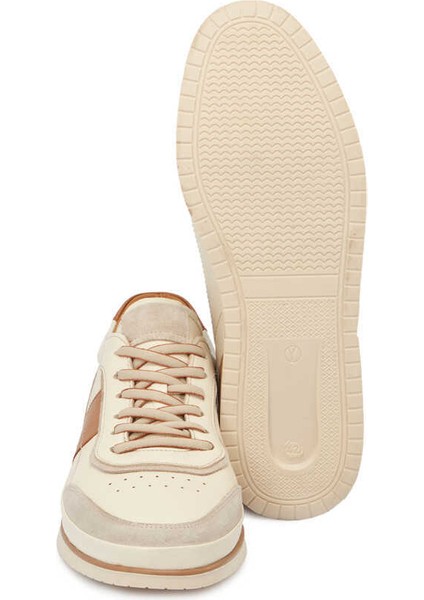 Bej Hakiki Deri Erkek Sneaker - E24I1AY56689-A25