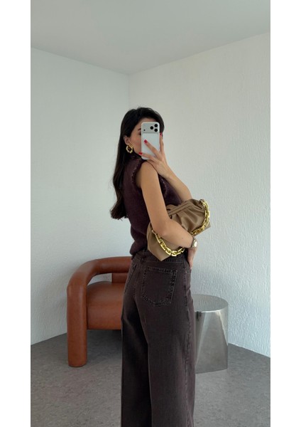 Wide Leg Kahve Jean fiyatları