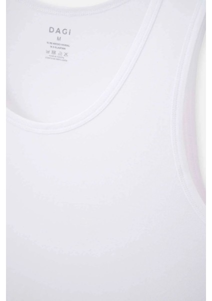 1010 Erkek 2'li Askılı Bisiklet Yaka Atlet-Beyaz modelleri