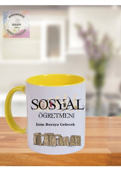 Sosyal Öğretmeni Öğretmenler Günü Kişiye Özel Kupa Bardak