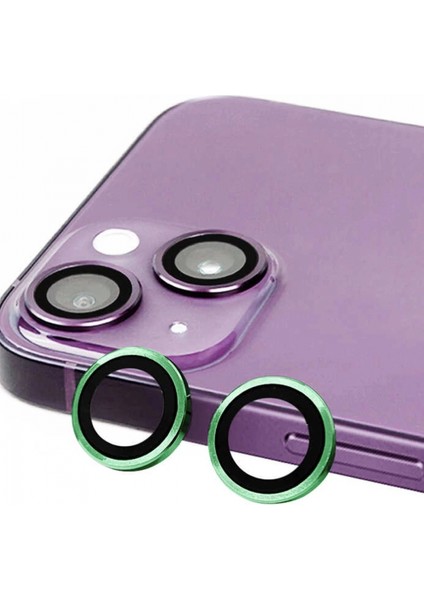 iPhone 15 Plus Raze Metal Kamera Lens - Yeşil