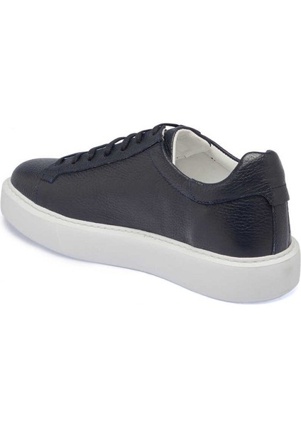 Lacivert Hakiki Deri Erkek Sneaker - E24I1AY56697-A38