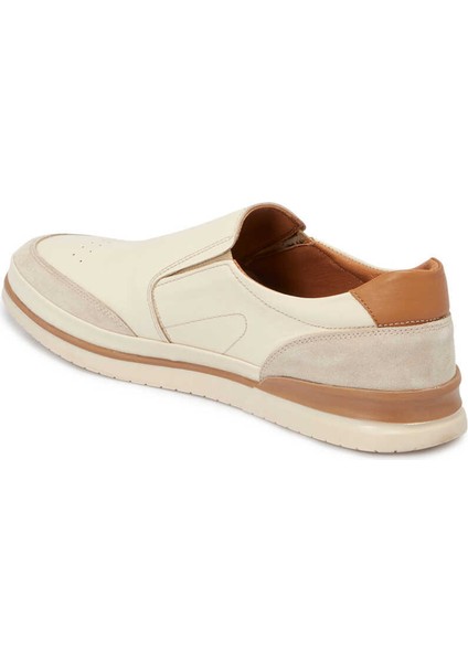 Bej Hakiki Deri Erkek Casual Ayakkabı - E24I1AY56690-A25