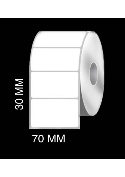 Boş Yapışkanlı Kuşe Barkod Etiketi 70MM x 30MM