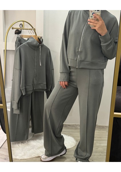 Zincir Detay Modal Eşofman Takım Haki fırsatları