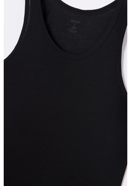 3500 Erkek Kalın Askılı U Yaka Penye Modal Atlet-Siyah fırsatları