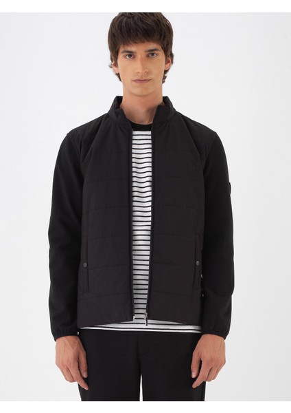 Erkek Siyah Pamuk Dokulu Regular Fit Mont indirimleri