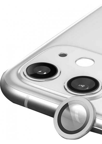 iPhone 11 Raze Metal Kamera Lens - Gümüş