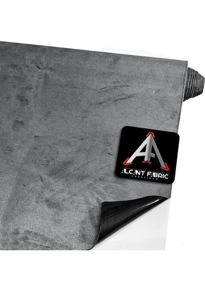 Alcantfabric Yapışkanlı Alcantara Kumaş Kaplama Gri 20CMX150CM