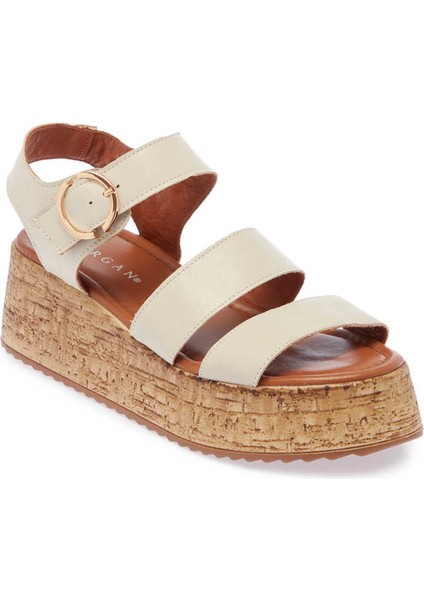 Bej Hakiki Deri Kadın Sandalet - K24Y1SN67244-A25 indirimleri