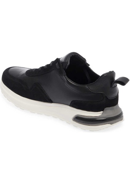 Siyah Hakiki Deri Erkek Sneaker - E24I1AY56667-W19