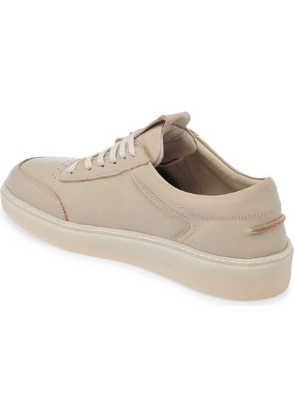 Bej Hakiki Deri Erkek Sneaker - E24I1AY56669-D6P