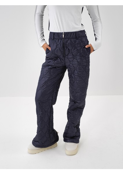 Kadın Lacivert Formunu Koruyan Oversize Pantolon