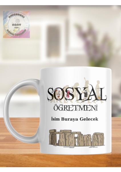 Sosyal Öğretmeni Öğretmenler Günü Kişiye Özel Kupa Bardak
