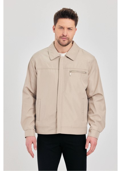 Erkek Taş Klasik Yaka Mevsimlik Mont&ceket
