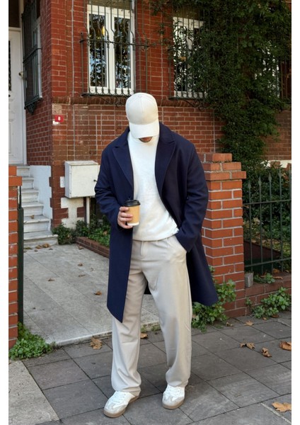 Erkek Regular Fit Düğmeli Cepli Kışlık Astarlı Klasik Uzun Kaşe Kaban indirimleri