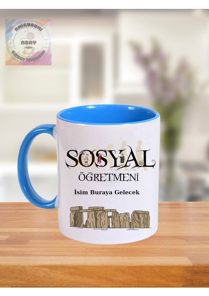 Sosyal Öğretmeni Öğretmenler Günü Kişiye Özel Kupa Bardak