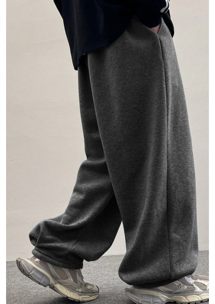 Bol Baggy Eşofman Altı Lastikli Paça Ayarlanabilir Unisex Erkek Kadın Gri Siyah Antrasit modelleri
