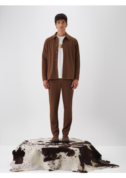 Erkek Camel Esnek Dokulu Regular Fit Jogger Pantolon indirimleri