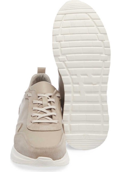 Bej Hakiki Deri Erkek Sneaker - E24I1AY56667-D6P