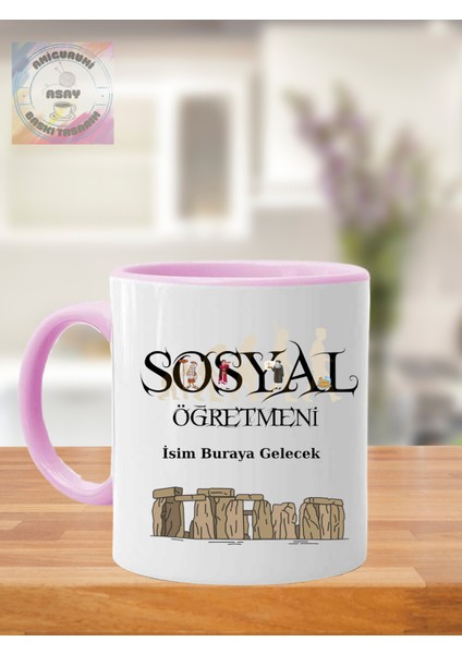 Sosyal Öğretmeni Öğretmenler Günü Kişiye Özel Kupa Bardak