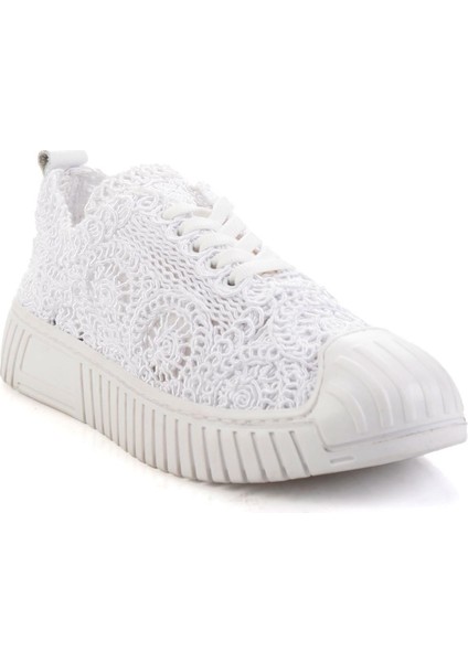 Beyaz Hakiki Deri Kadın Sneaker K01331175016 fiyatları