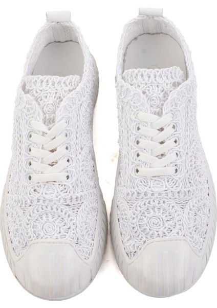 Beyaz Hakiki Deri Kadın Sneaker K01331175016 fırsatları