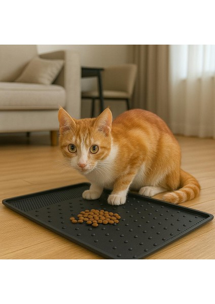 Silikon Mama Matı, Evcil Hayvan, Kedi, Köpek Beslenme Matı, Beslenme Paspası, Kaymaz