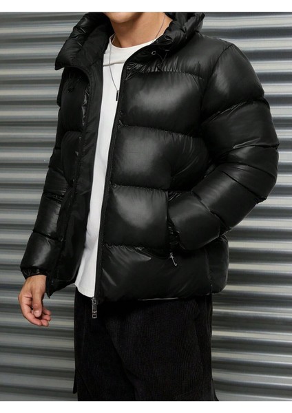 Erkek Siyah Su ve Rüzgar Geçirmez Şişme Mont fırsatları