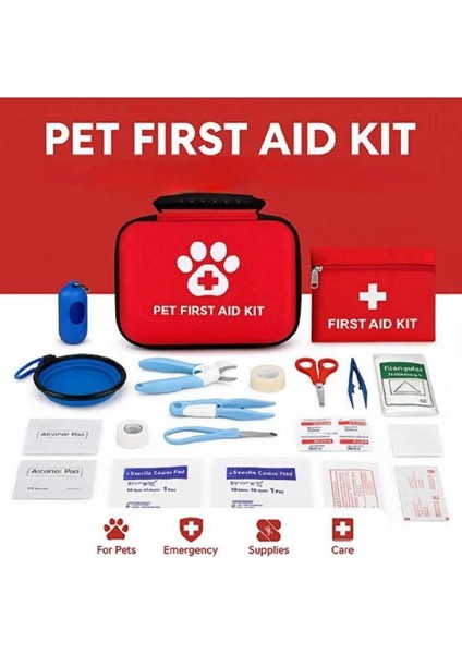 Kedi Köpek Acil Ilk Yardım Seti Pet Ecza Çanta Tıbbi Malzeme Tedavi Yürüyüş Tatil Kamp Çantası fiyatları