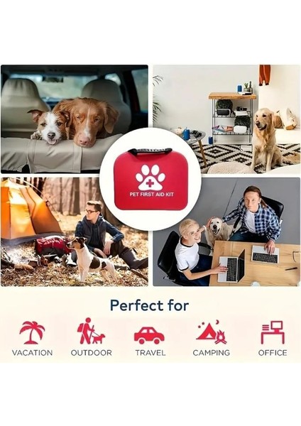 Kedi Köpek Acil Ilk Yardım Seti Pet Ecza Çanta Tıbbi Malzeme Tedavi Yürüyüş Tatil Kamp Çantası indirimleri