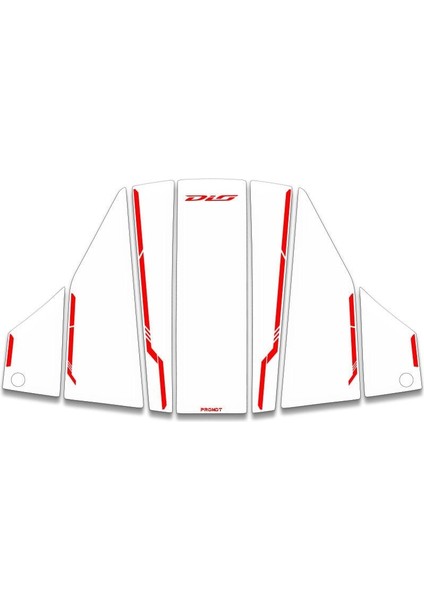 Honda Dio 2021 2024 Beyaz 7 Parça Full Tank Pad Set