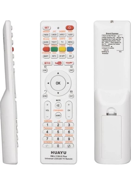 RM-L1130+X Plus Beyaz Universal LCD LED Tv Kumanda
