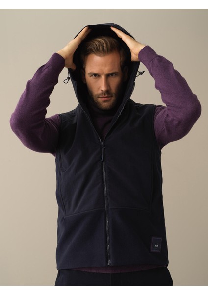 Erkek Lacivert Regular Fit Polar Yelek