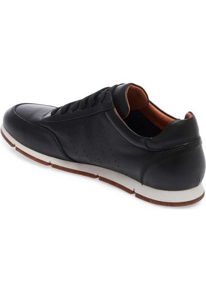 Siyah Hakiki Deri Erkek Sneaker - E24I1AY56684-A23