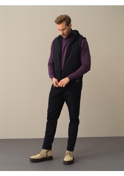 Erkek Lacivert Regular Fit Polar Yelek