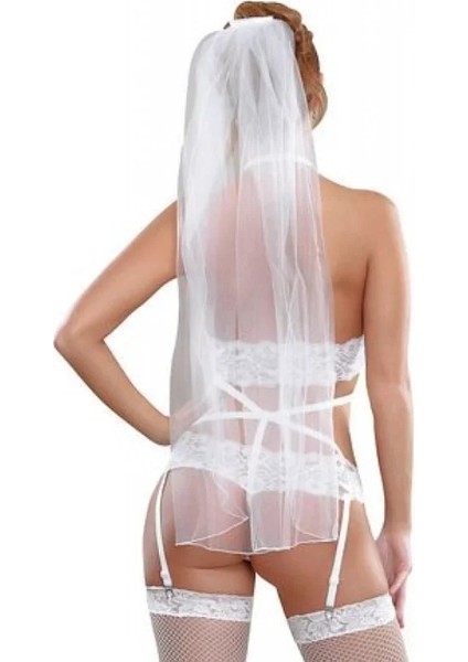 Mulvxbrf BRF02 Duvaklı Dantelli Gelin Jartiyer Takımı (Mulvix) fiyatları